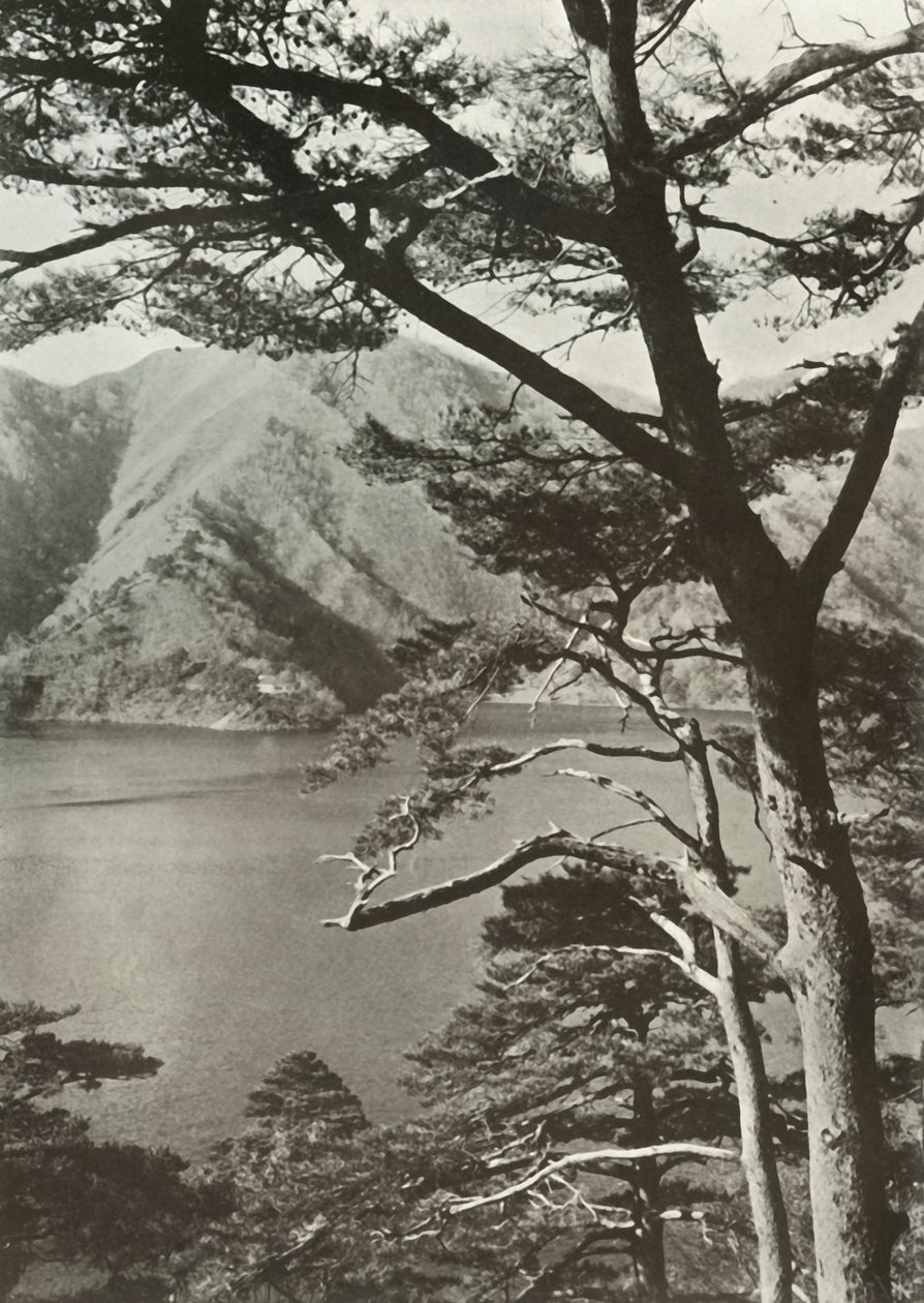 El hotel al otro lado del lago, Shoji, 1910 de Herbert Ponting