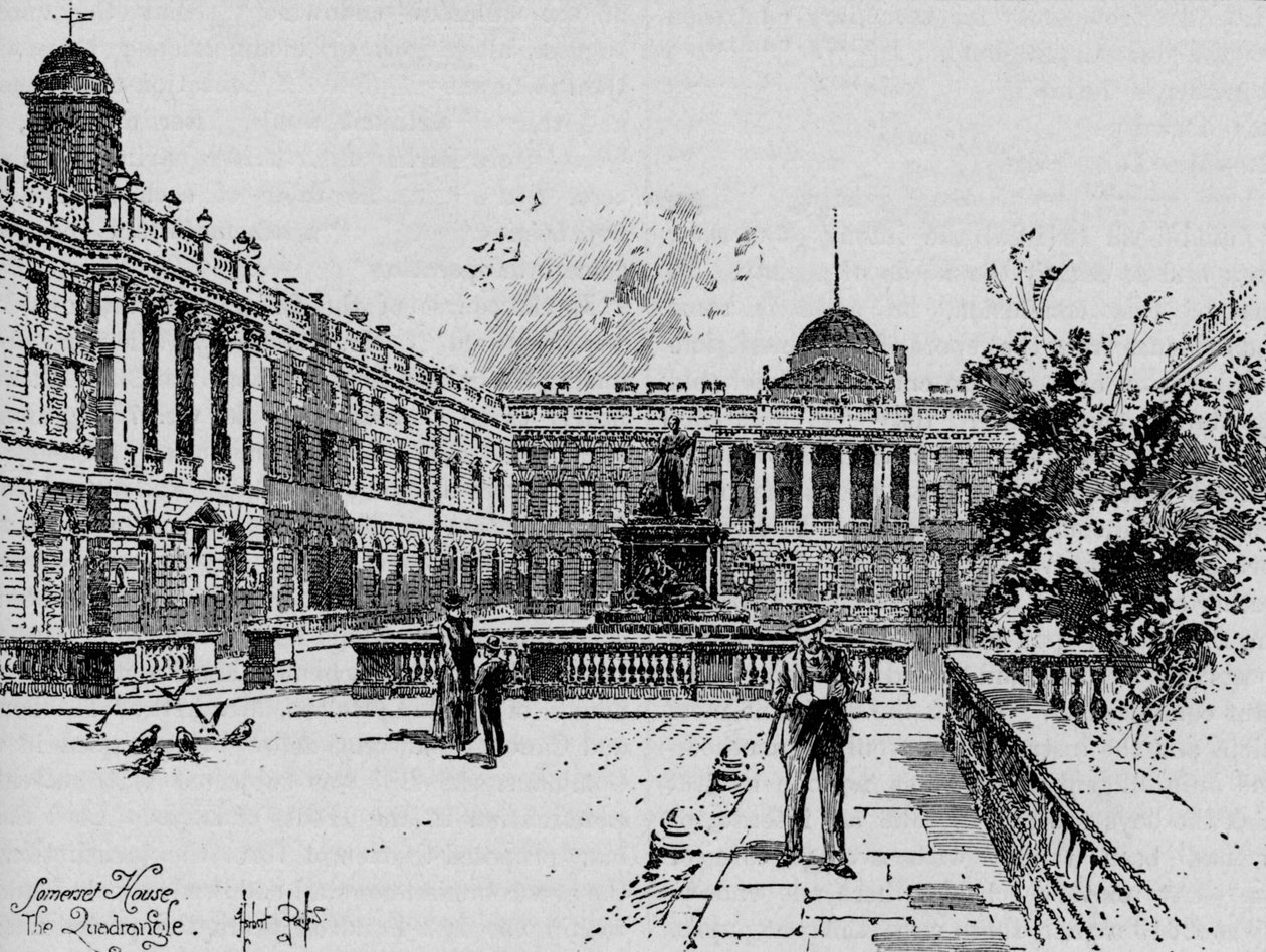 El cuadrángulo, Somerset House, c1890 de Herbert Railton