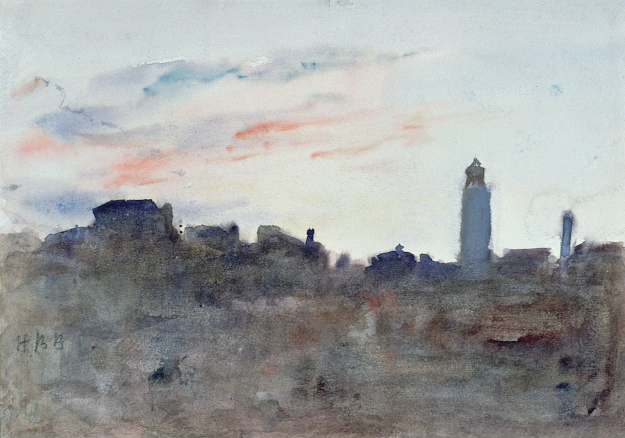 Después del atardecer, vista desde la ventana del artista en Morpeth Terrace de Hercules Brabazon Brabazon