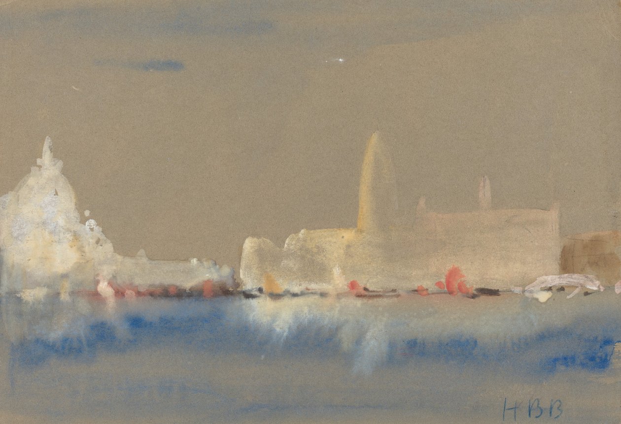 La Salute y el Palazzo Ducale desde el Bacino di San Marco de Hercules Brabazon Brabazon