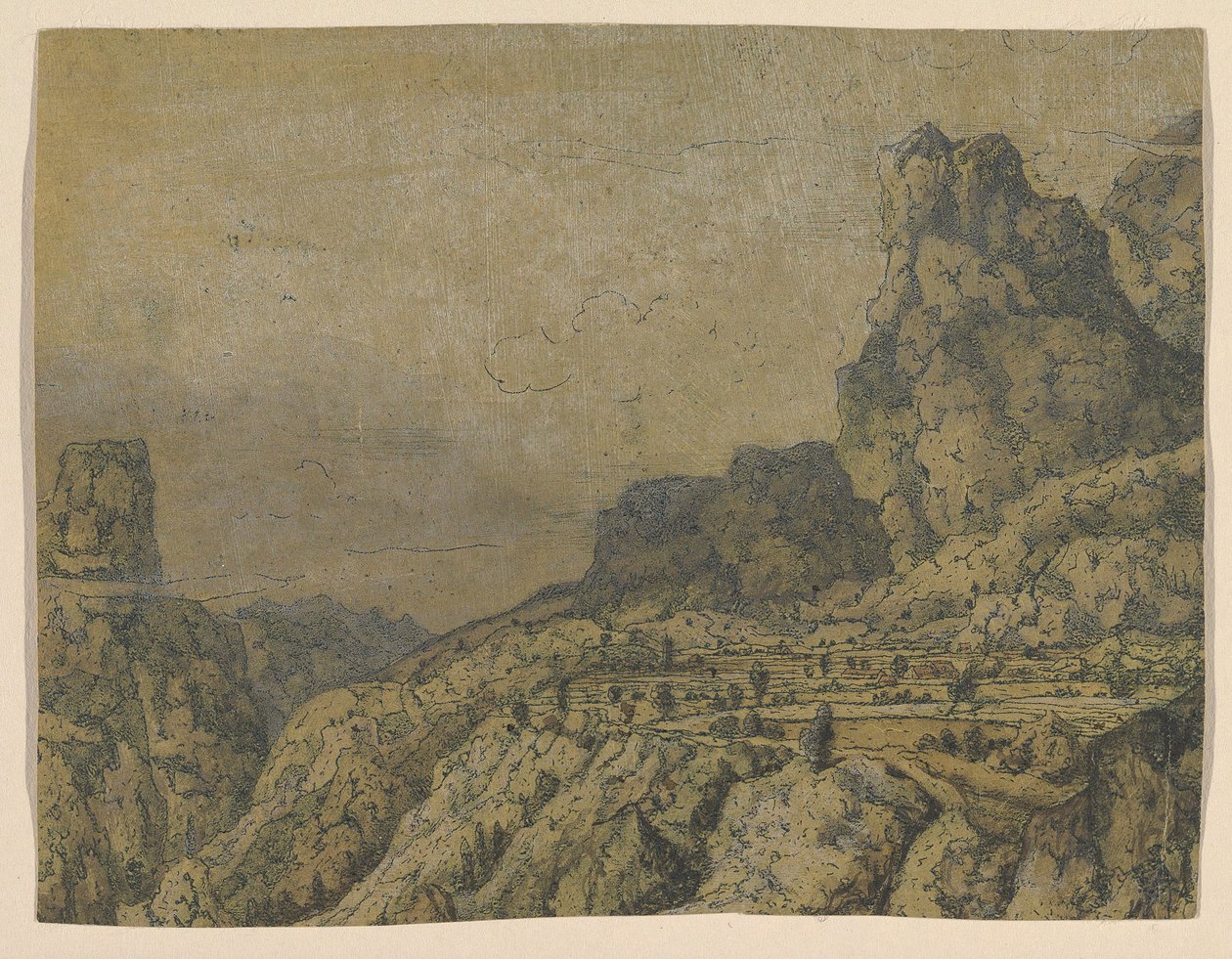 Valle de montaña con una meseta, ca. 1625-30 de Hercules Seger