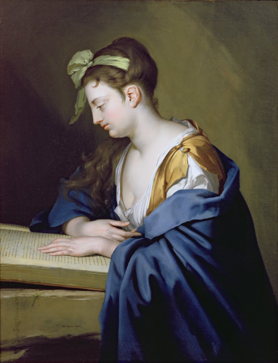 Dama leyendo de Herman van der Mijn