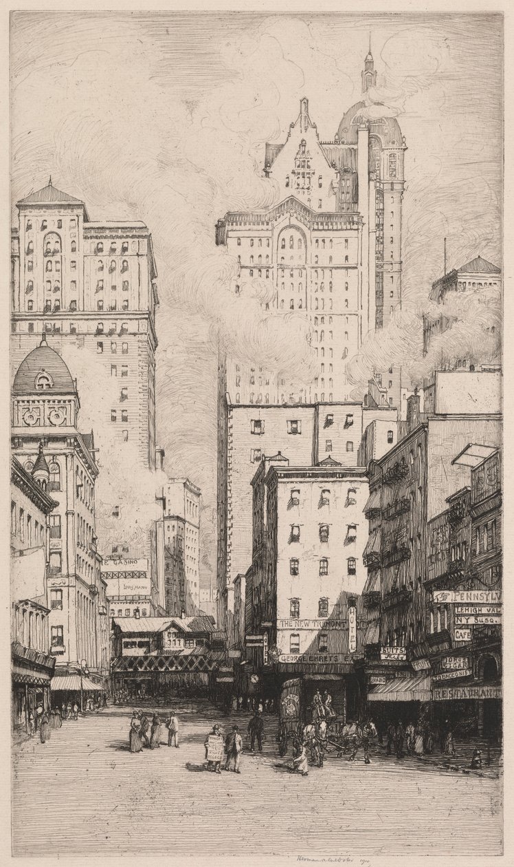 Calle Cortland, Nueva York de Herman Armour Webster