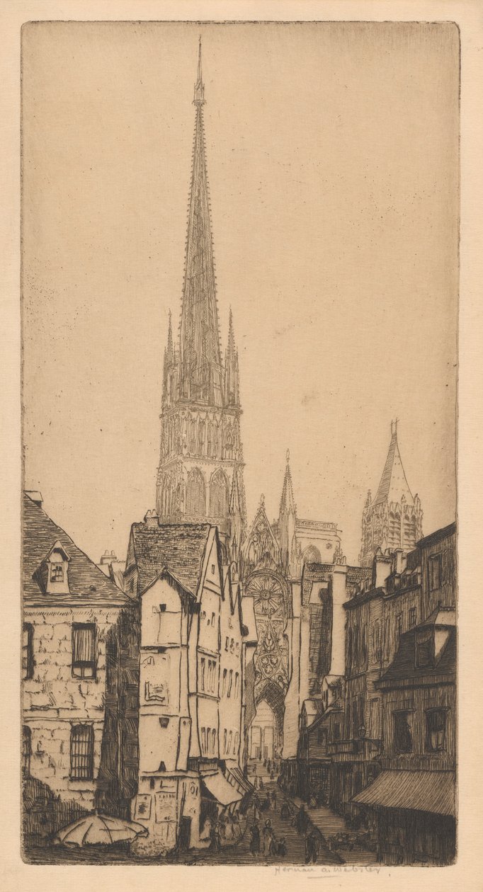 Chapitel de la Catedral de Rouen, La Fl?che, Rouen de Herman Armour Webster
