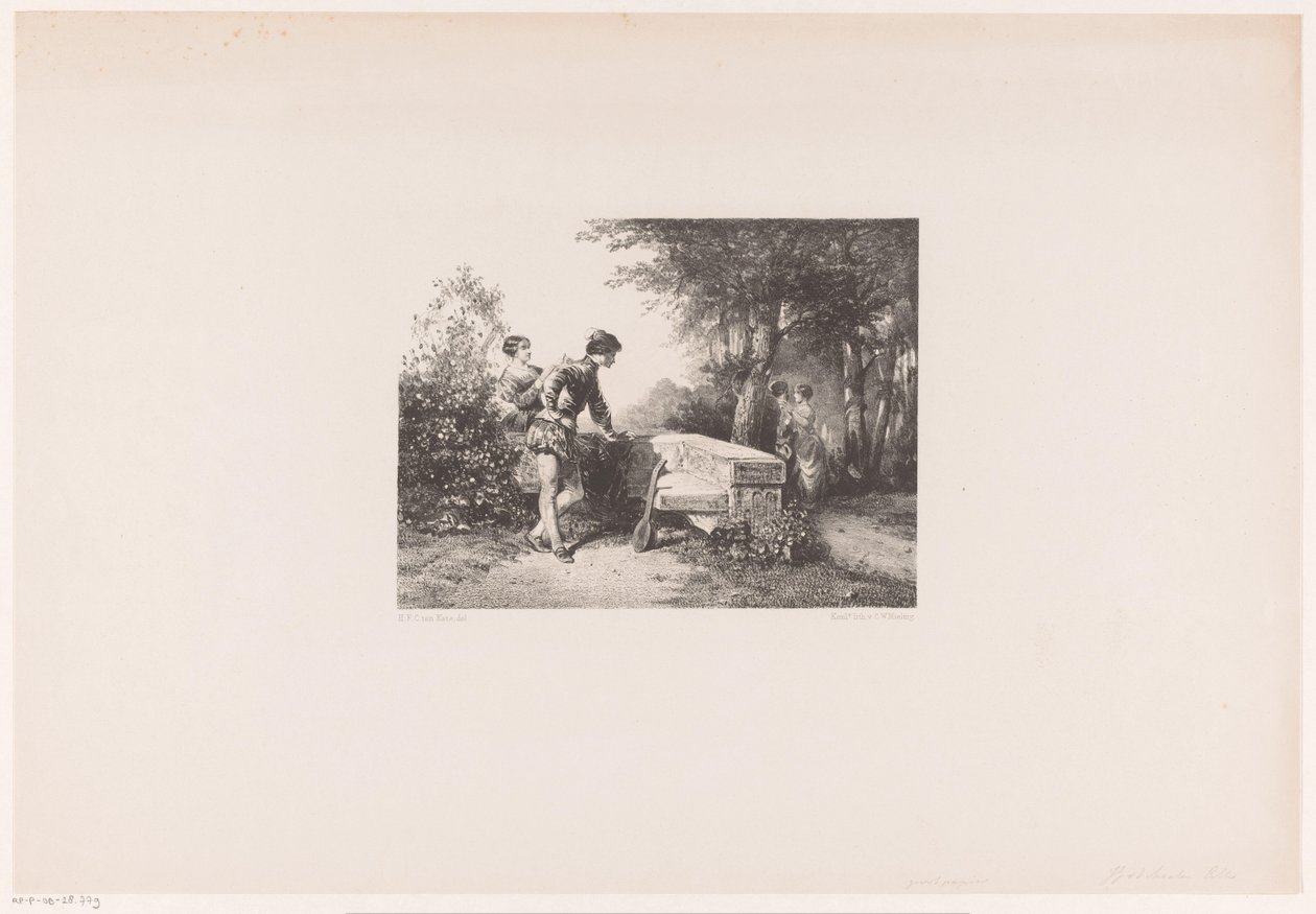 dos parejas en un parque de Herman Frederik Carel ten Kate