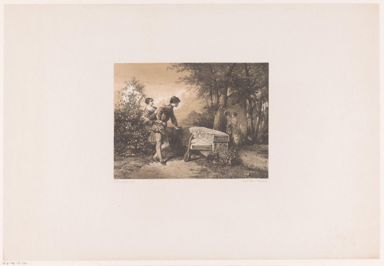 dos parejas en un parque de Herman Frederik Carel ten Kate