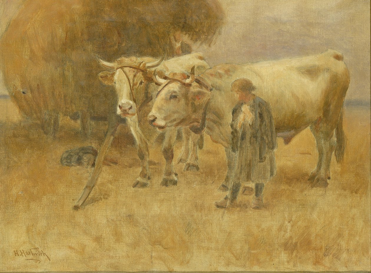 Boceto para Los cosechadores, 1907 de Herman Hartwich