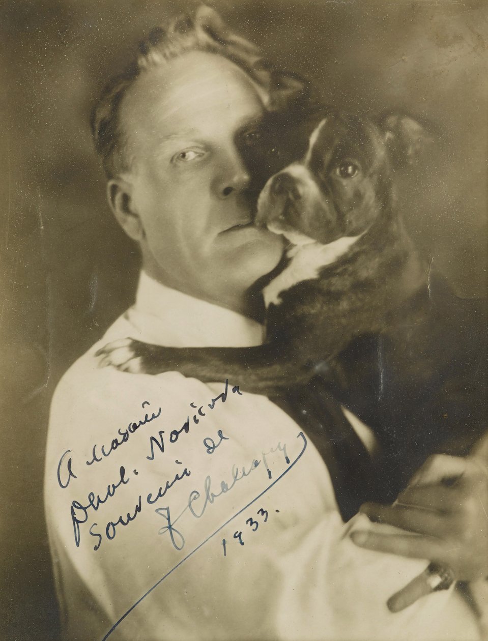 Retrato del cantante Feodor Ivanovich Chaliapin 1873-1938, c. 1930 de Herman Mishkin