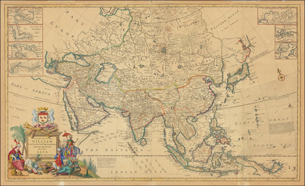 Mapa de Asia de 1730 por Herman Moll de Herman Moll