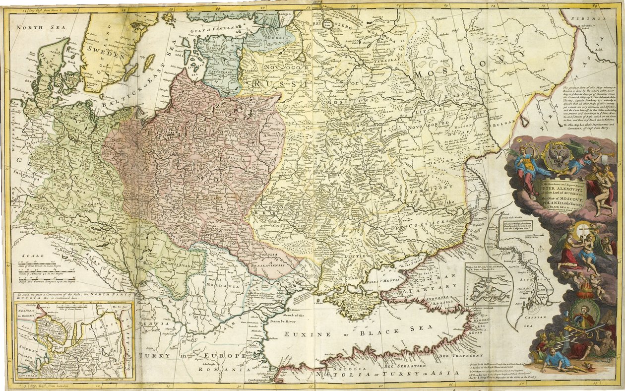 Mapa de Moscovia de Herman Moll
