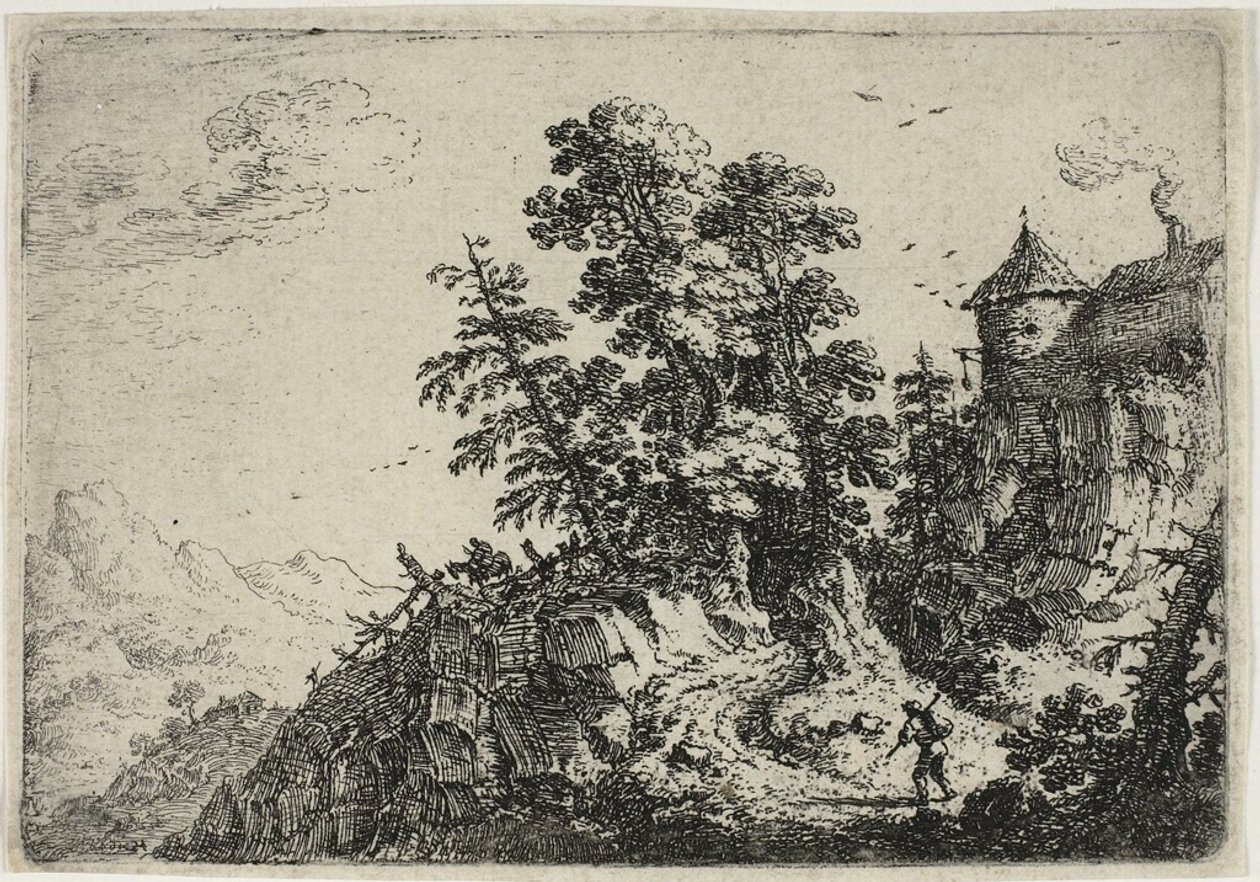 Travellers on Winding Road, de Six Landscapes de Herman Saftleven