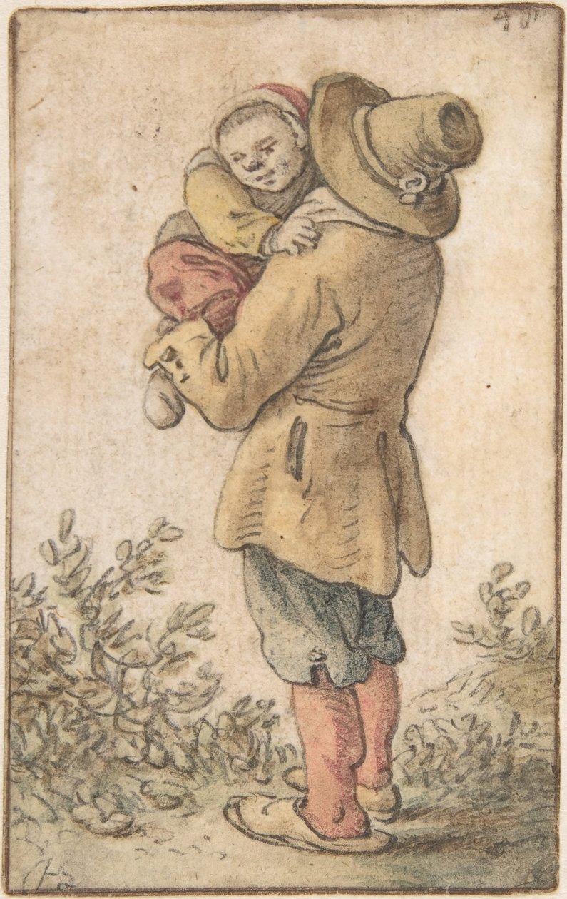 Campesino con Niño de Herman Saftleven the Younger