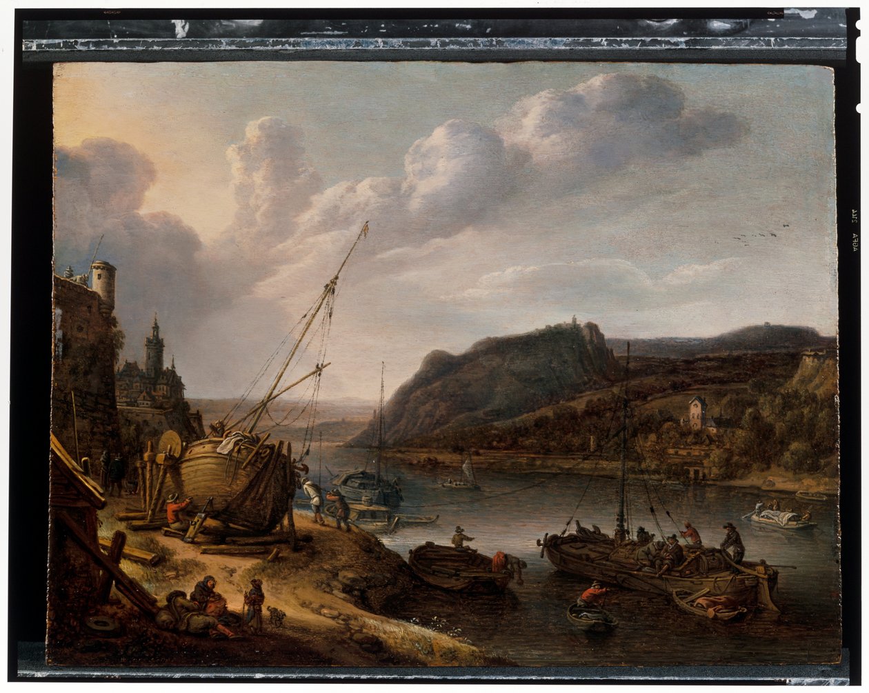 Un paisaje fluvial de Herman the Younger Saftleven