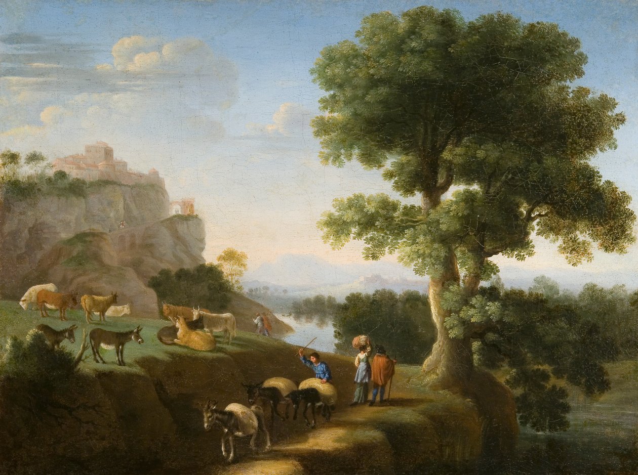 Paisaje (óleo sobre lienzo) de Herman van (attr. to) Swanevelt