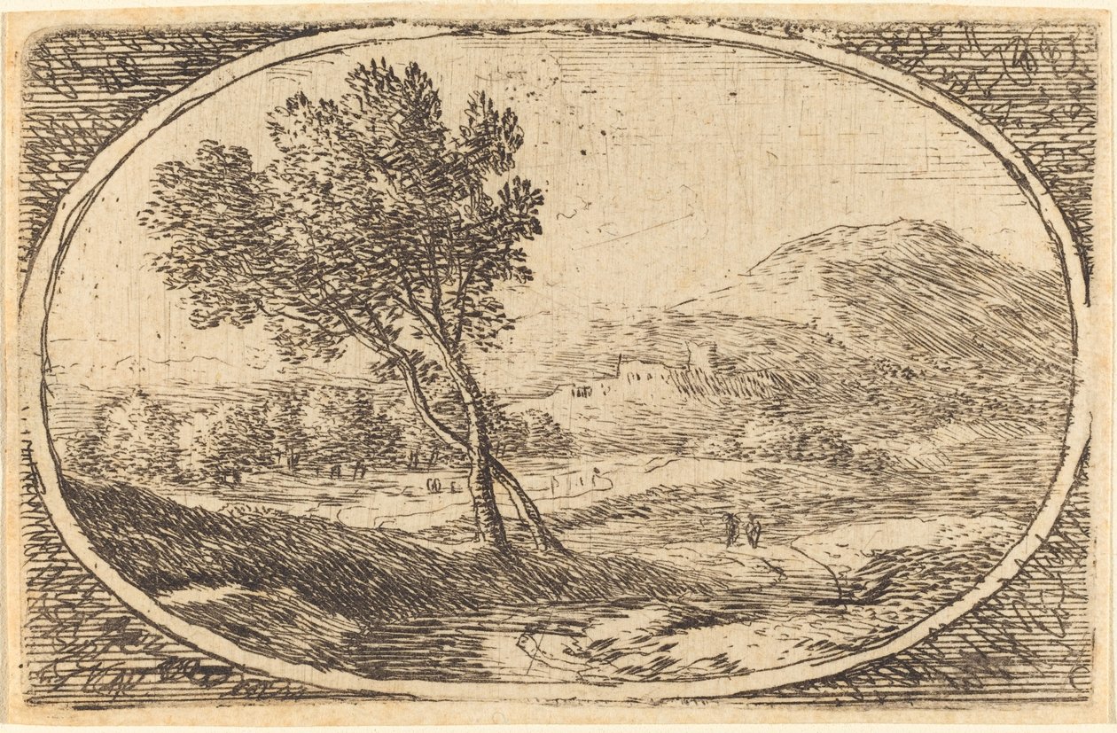 Un Paisaje con un Gran Árbol de Herman van Swanevelt