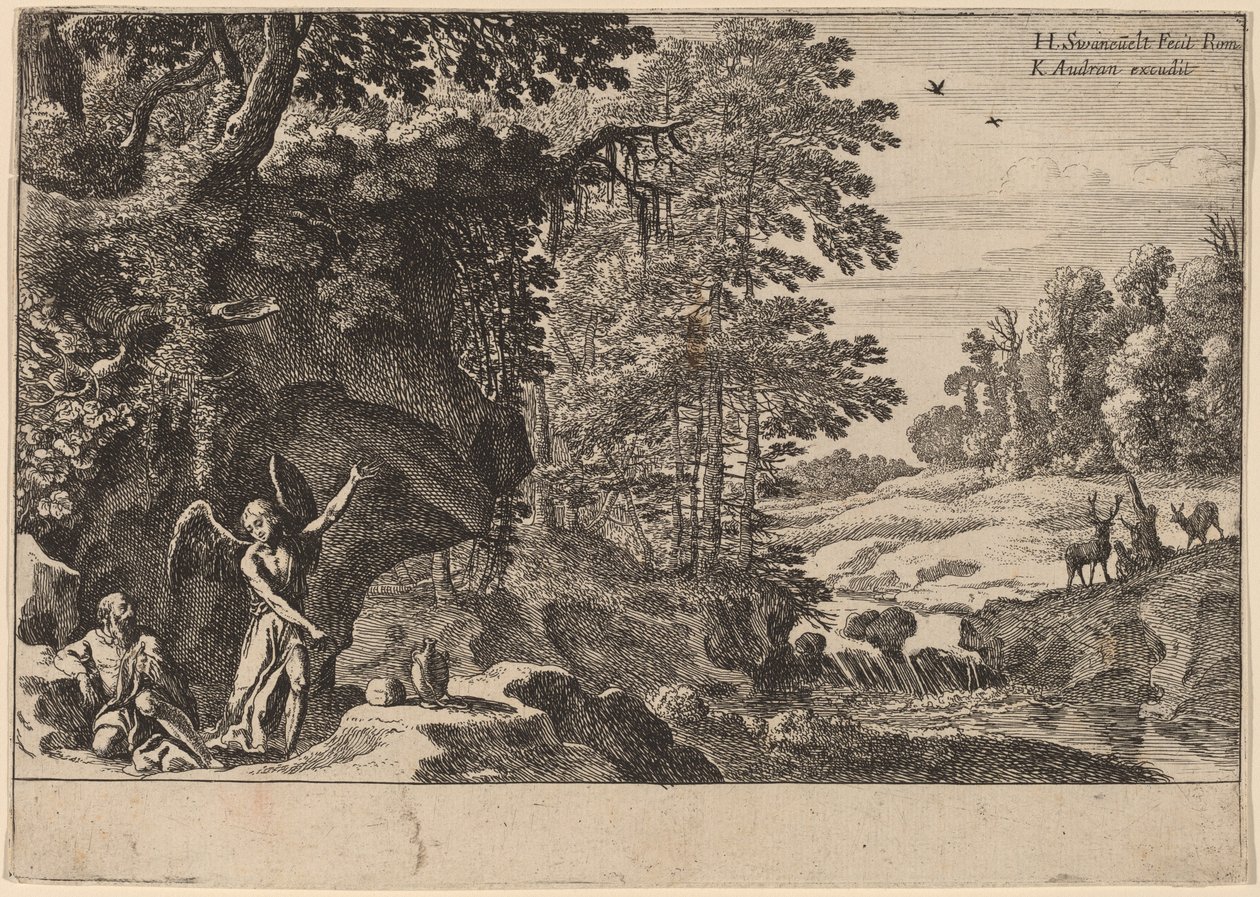 Elías en el Desierto de Herman van Swanevelt