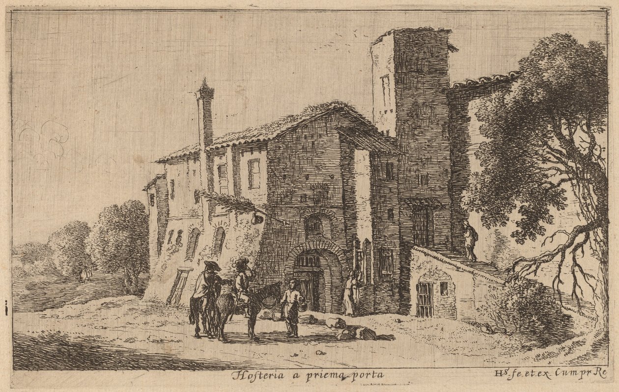 Posada en la Prima Porta de Herman van Swanevelt