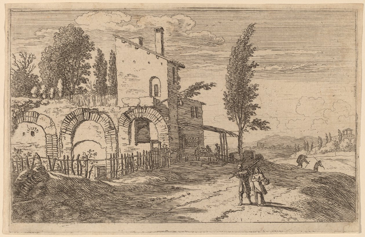 Posada en las ruinas del Palacio de los Emperadores de Herman van Swanevelt
