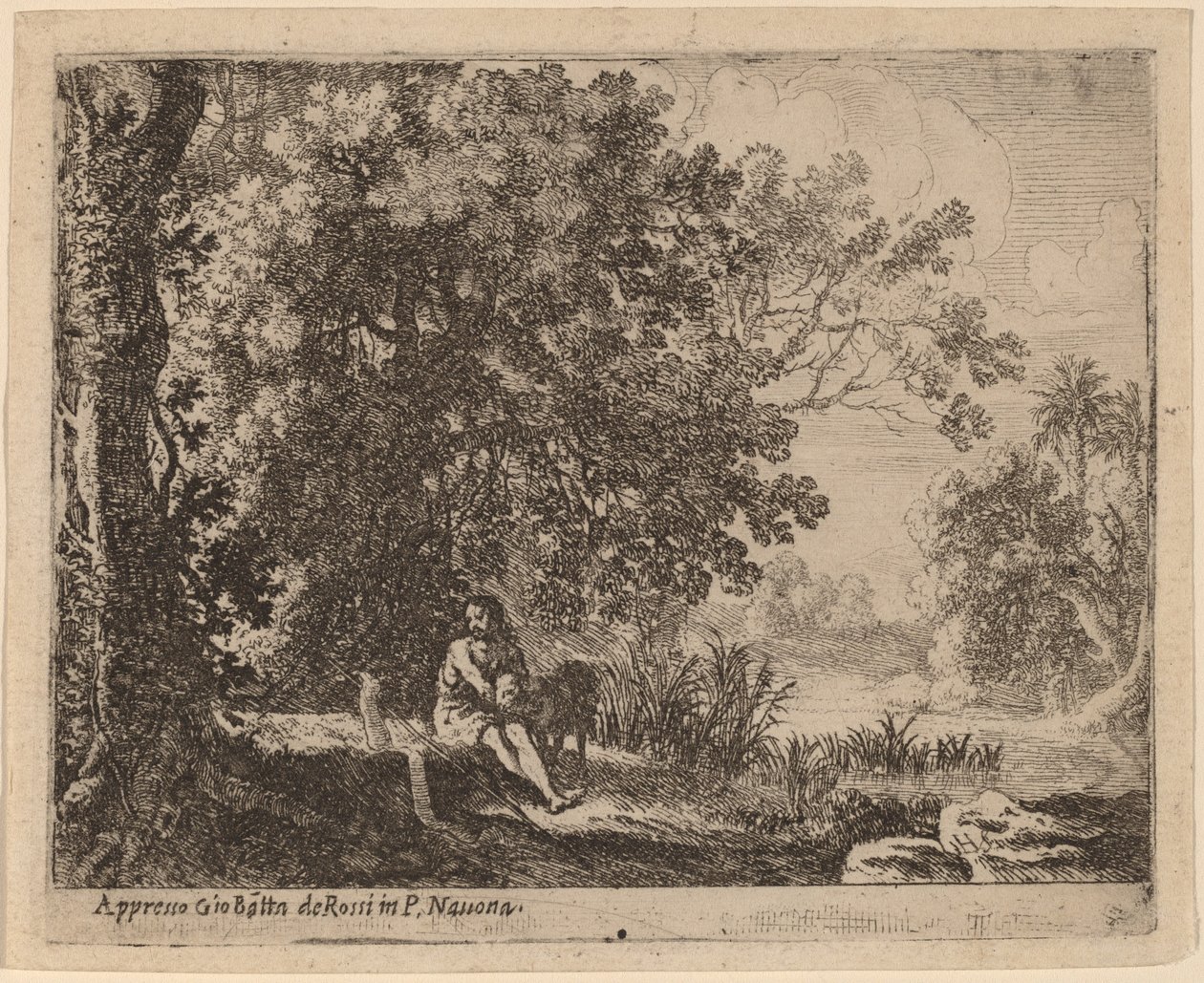 San Juan Bautista en el desierto de Herman van Swanevelt