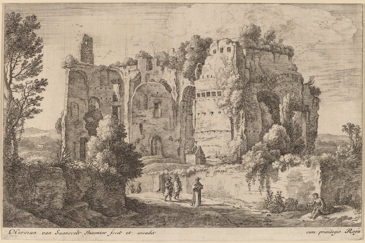 Paisaje con el cardenal de Herman van Swanevelt