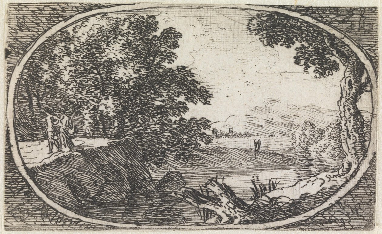 Paisaje (n.º 24 de la serie: «variae campestrum fantasiae») de Herman van Swanevelt