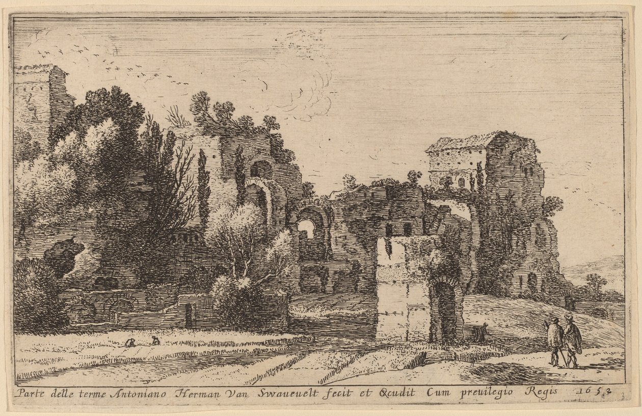 Los baños de Caracalla de Herman van Swanevelt