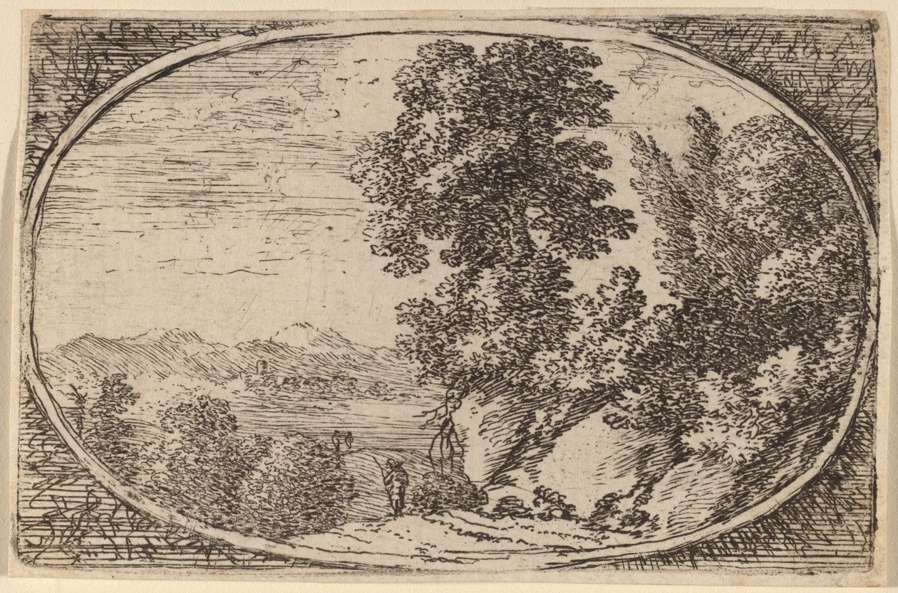 La Roca Coronada con Árboles de Herman van Swanevelt