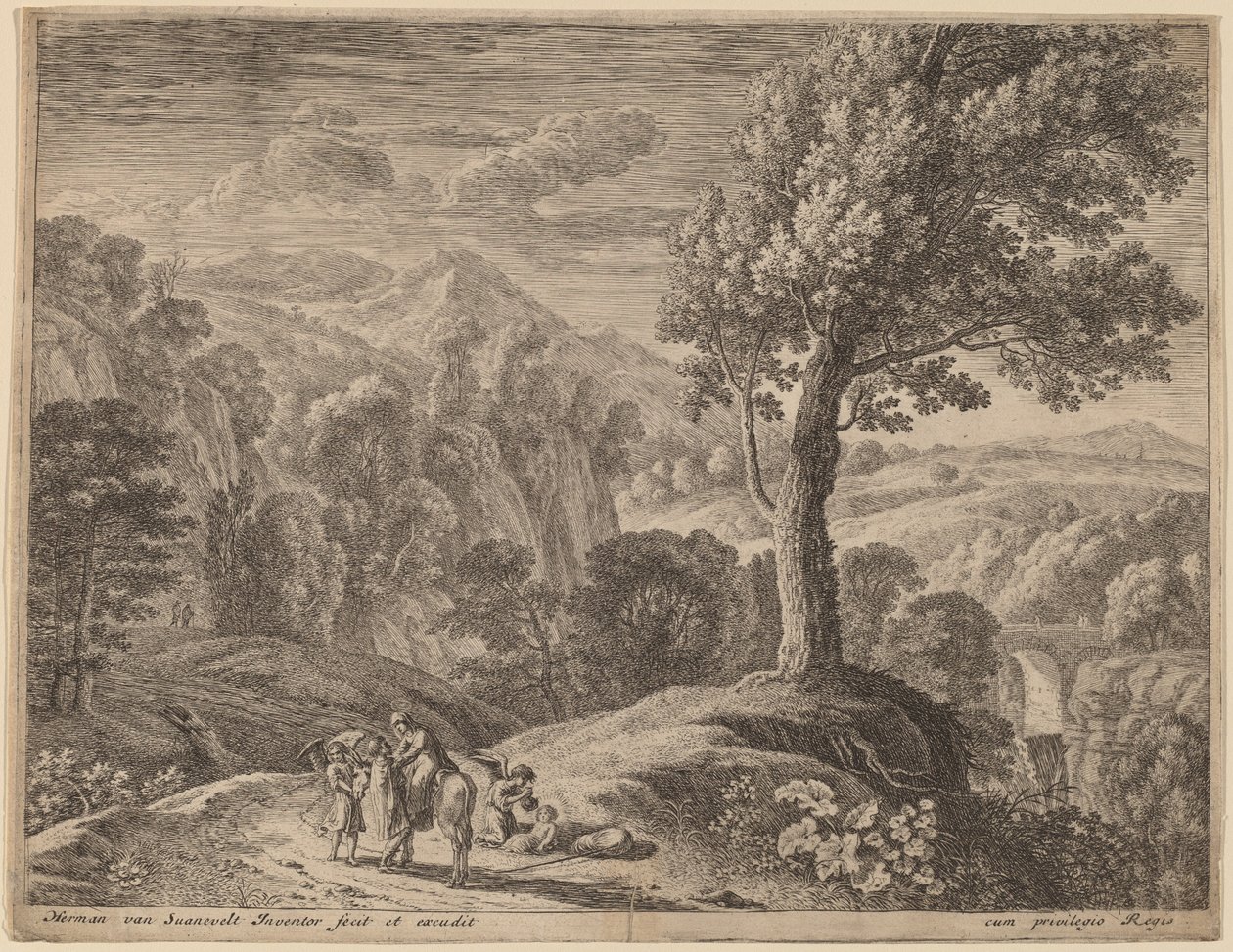El Gran Árbol y la Cascada de Herman van Swanevelt