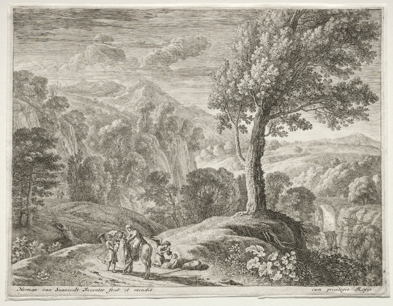 The Large Tree and the Cascade de Herman van Swanevelt