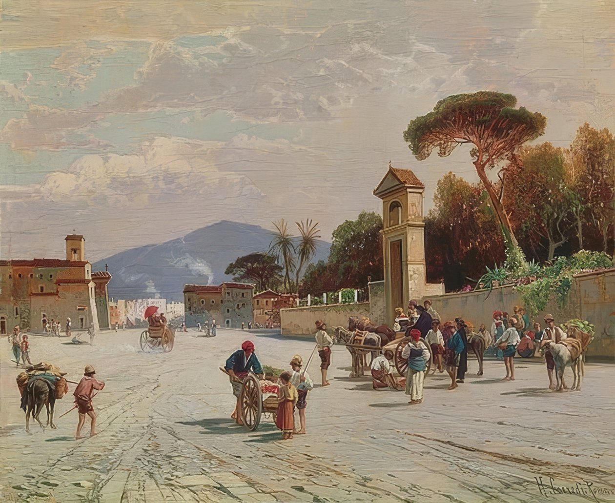 Escena callejera del sur de Hermann David Salomon Corrodi