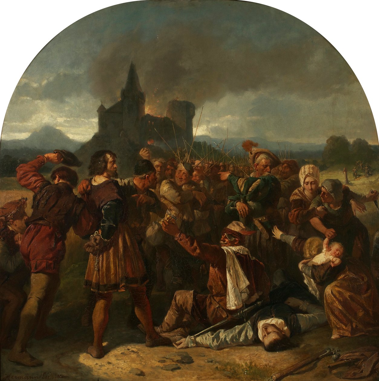 Episodio de la Guerra de los Campesinos Alemanes. El asesinato del Conde Helfenstein cerca de Weinsberg de Hermann Eichler