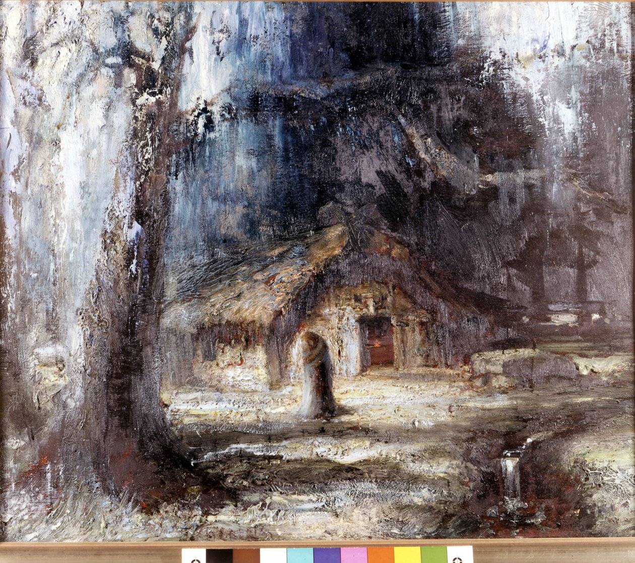 La casa de las Ondinas. Decorado para la ópera "El oro del Rin" (Das Rheingold) de Richard Wagner. Pintura de Hermann Hendrich. Museo Wagner Bayreuth de Hermann Hendrich