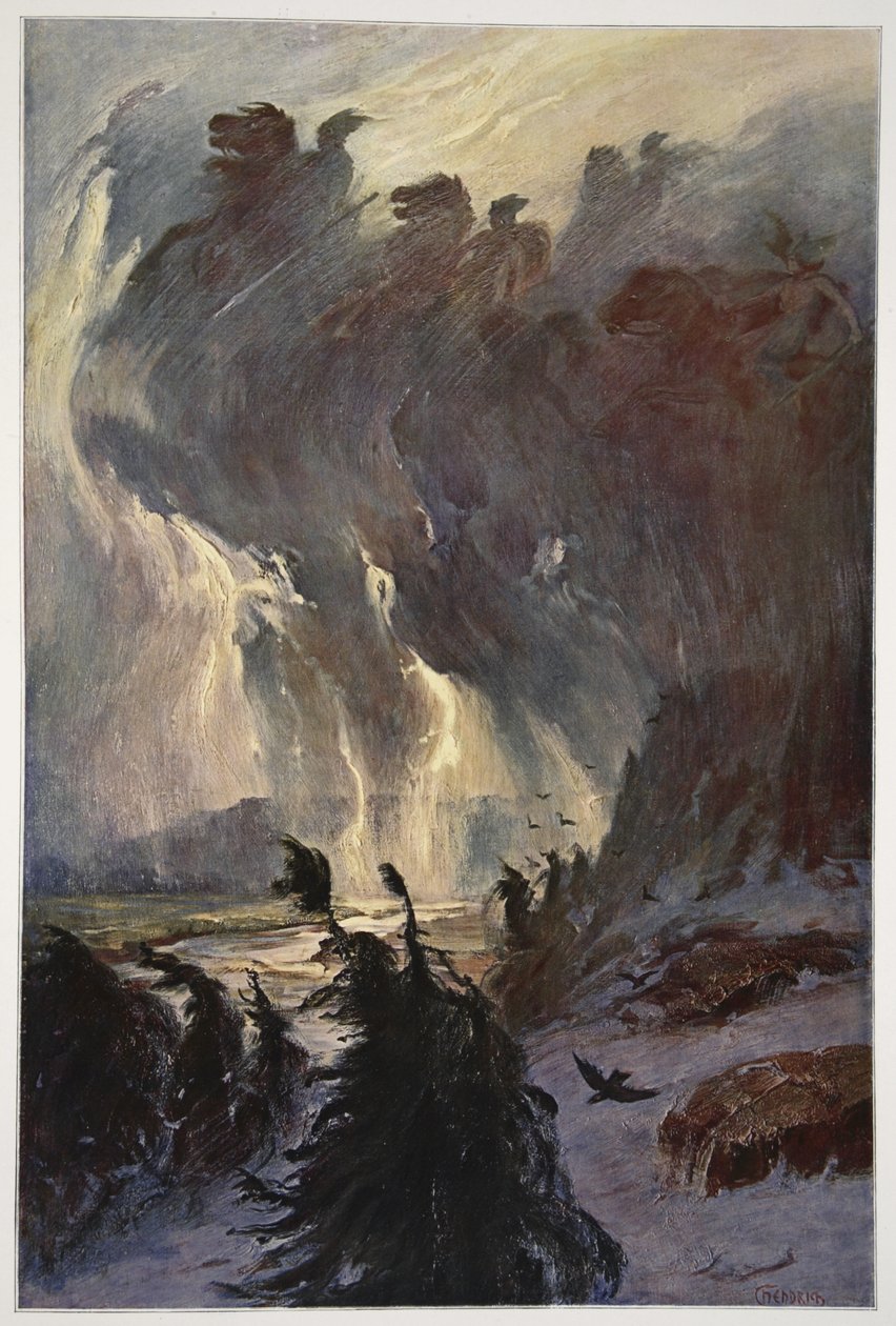 La Cabalgata de las Valquirias, 1906 de Hermann Hendrich