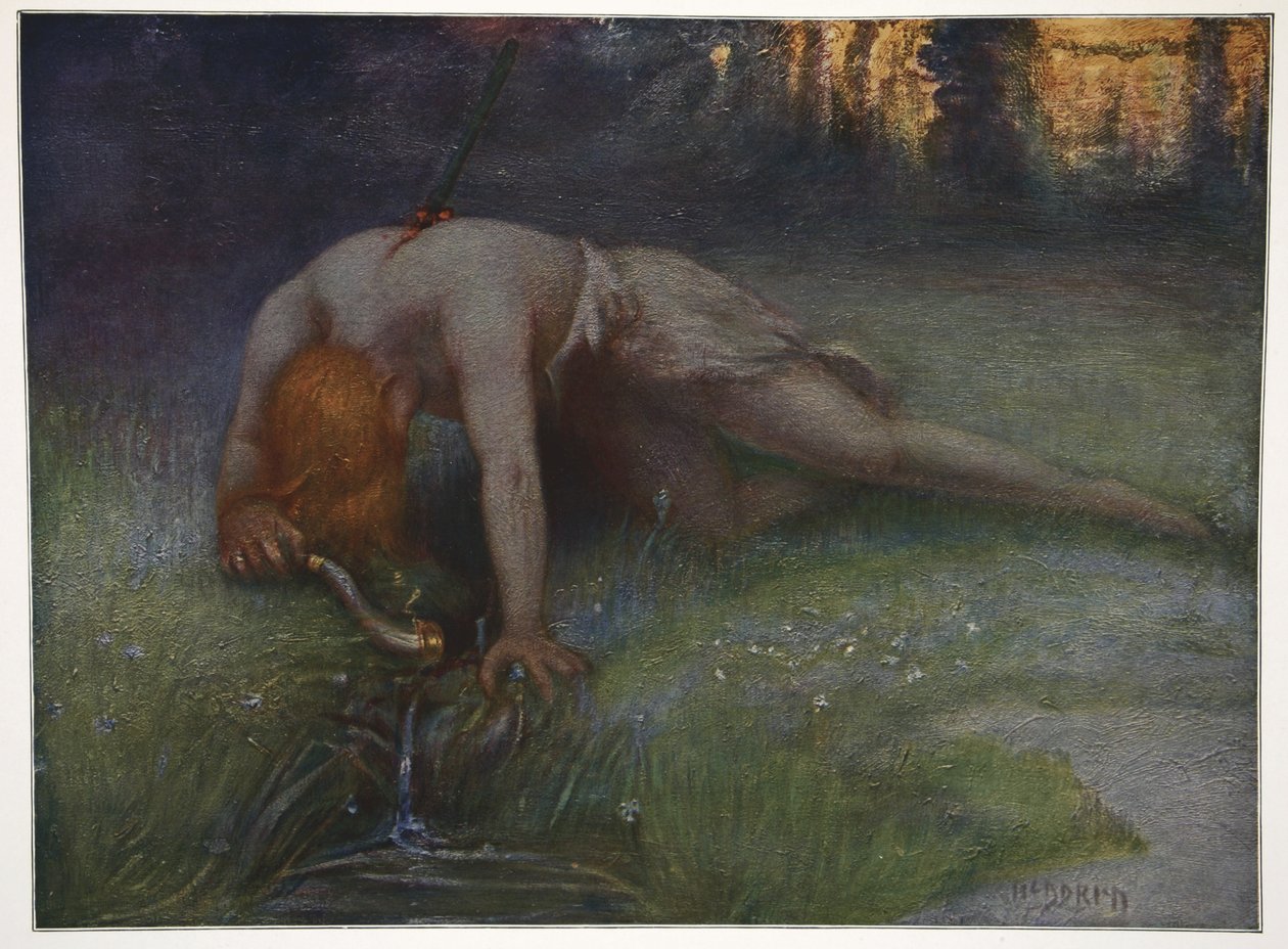 La muerte de Sigfrido, 1906 de Hermann Hendrich