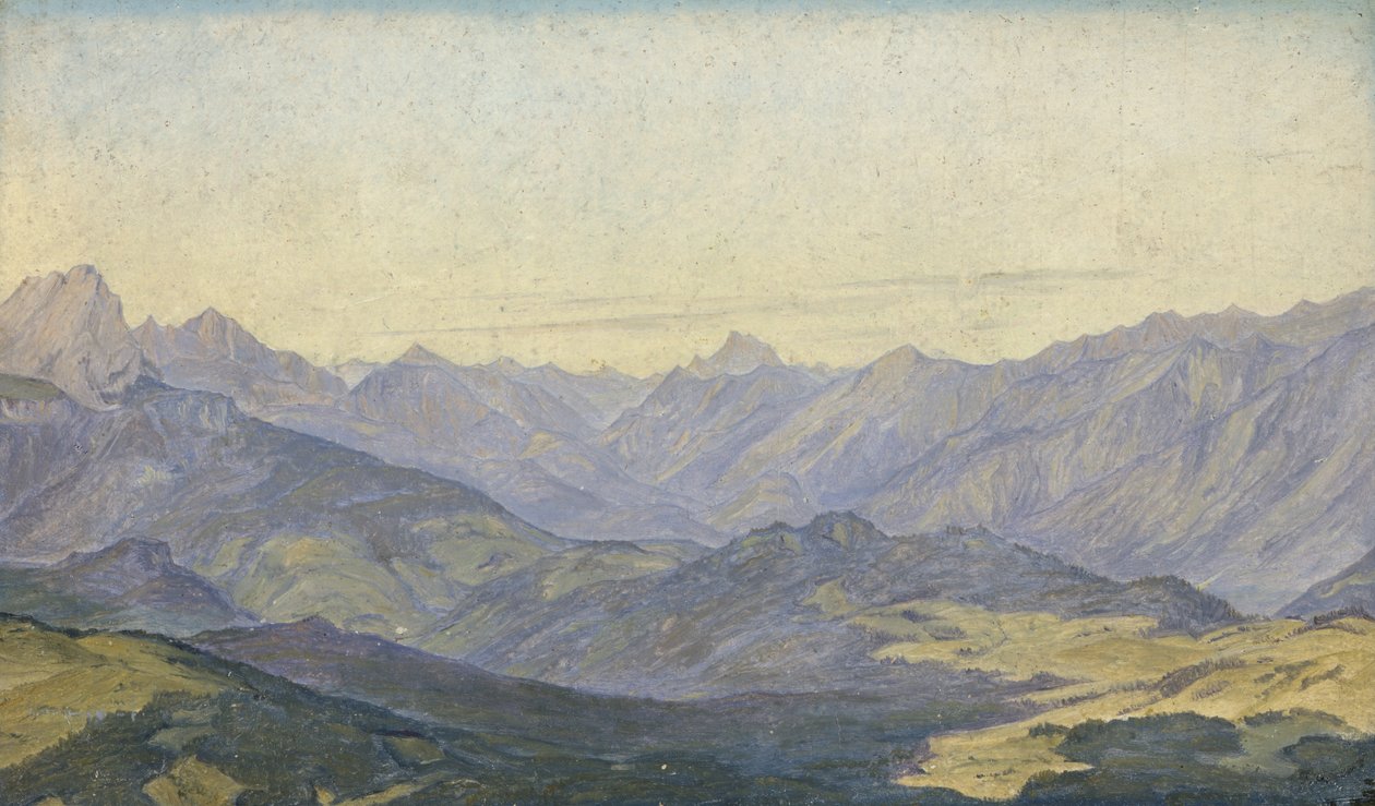Valle de montaña en Oberbayern, 1829 de Hermann Kauffmann