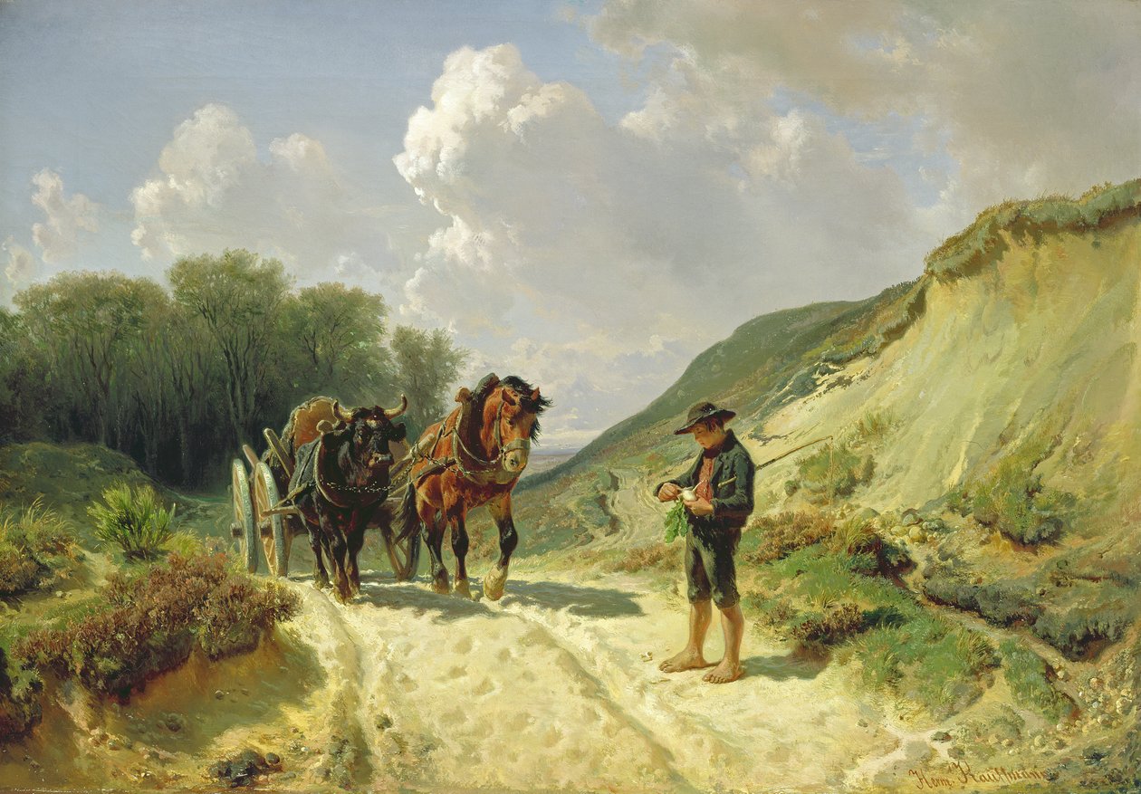 Dos tipos de arneses, c.1855 de Hermann Kauffmann