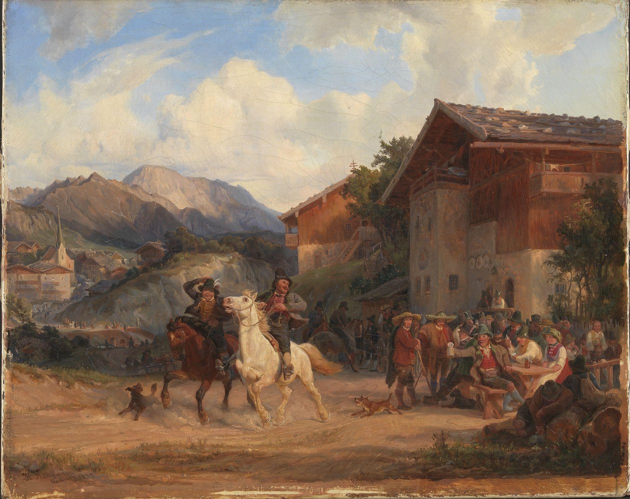 Campesinos a caballo de Hermann Kauffmann the Elder