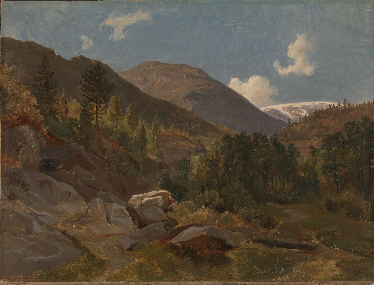 Paisaje noruego de Hermann Kauffmann the Elder