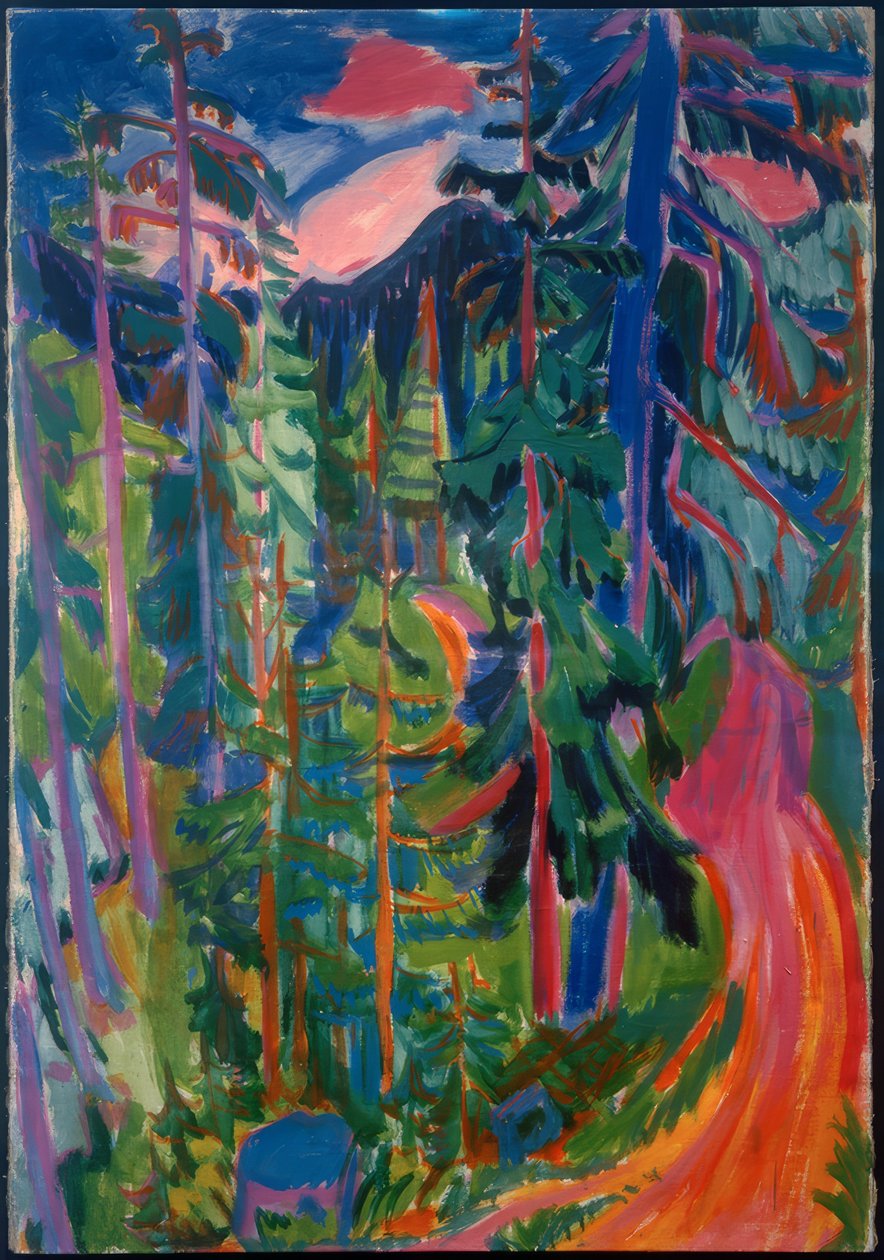Paisaje forestal cerca de Davos de Hermann Scherer