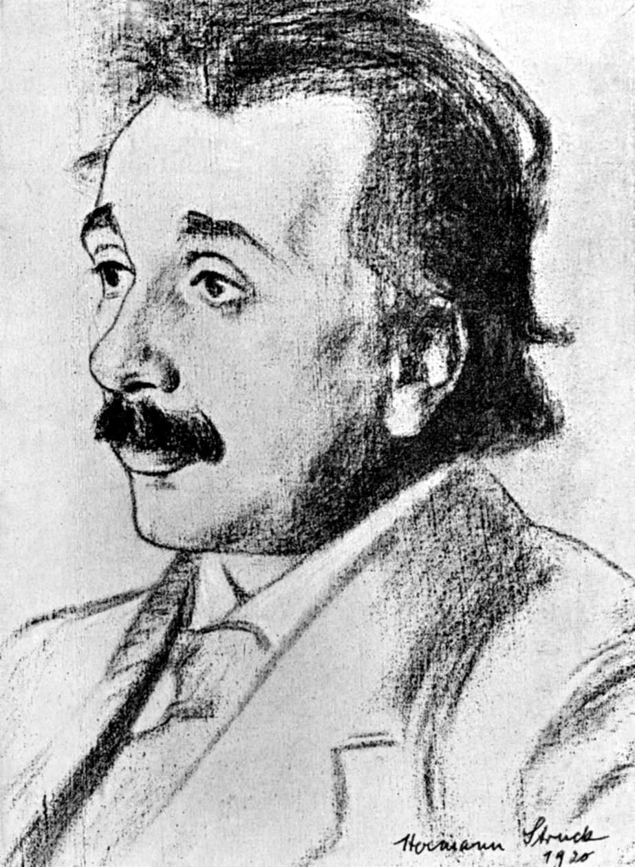 Albert Einstein 1879-1955, matemático y físico teórico germano-suizo, 1920 de Hermann Struck
