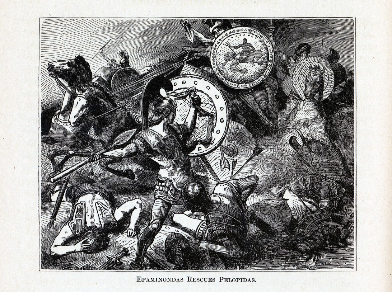 Epaminondas rescata a Pelópidas, 1882 de Hermann Vogel