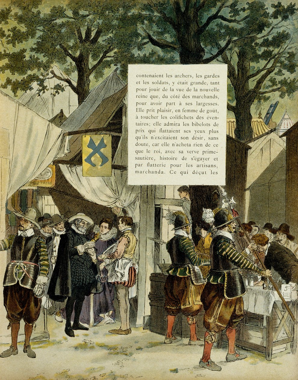 Enrique IV (1553-1610) en la feria de Saint Germain, después de su matrimonio, el 16 de diciembre de Hermann Vogel