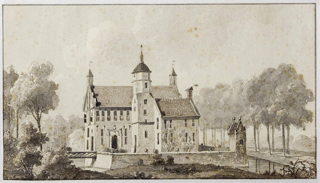 El castillo Hanckema en Zuidhorn de Hermanus Numan