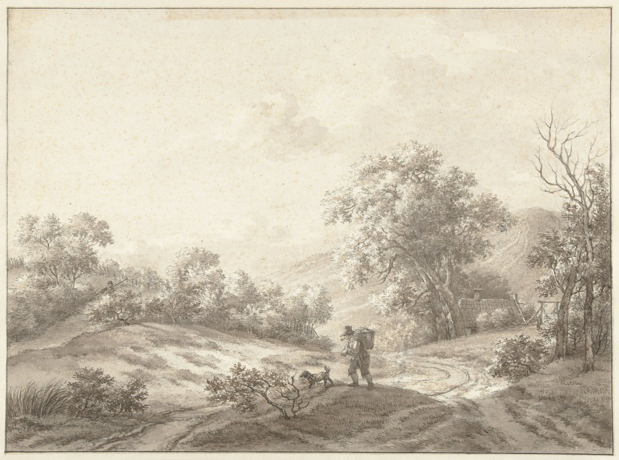 Paisaje de dunas cerca de Kraantje Lek sobre Haarlem de Hermanus van Brussel