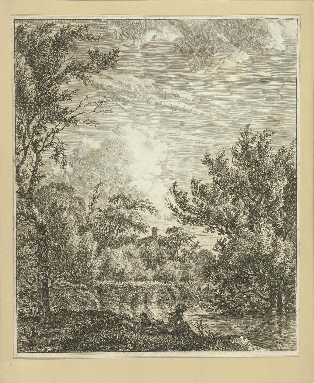 paisaje con una mujer en el paseo marítimo de Hermanus Fock