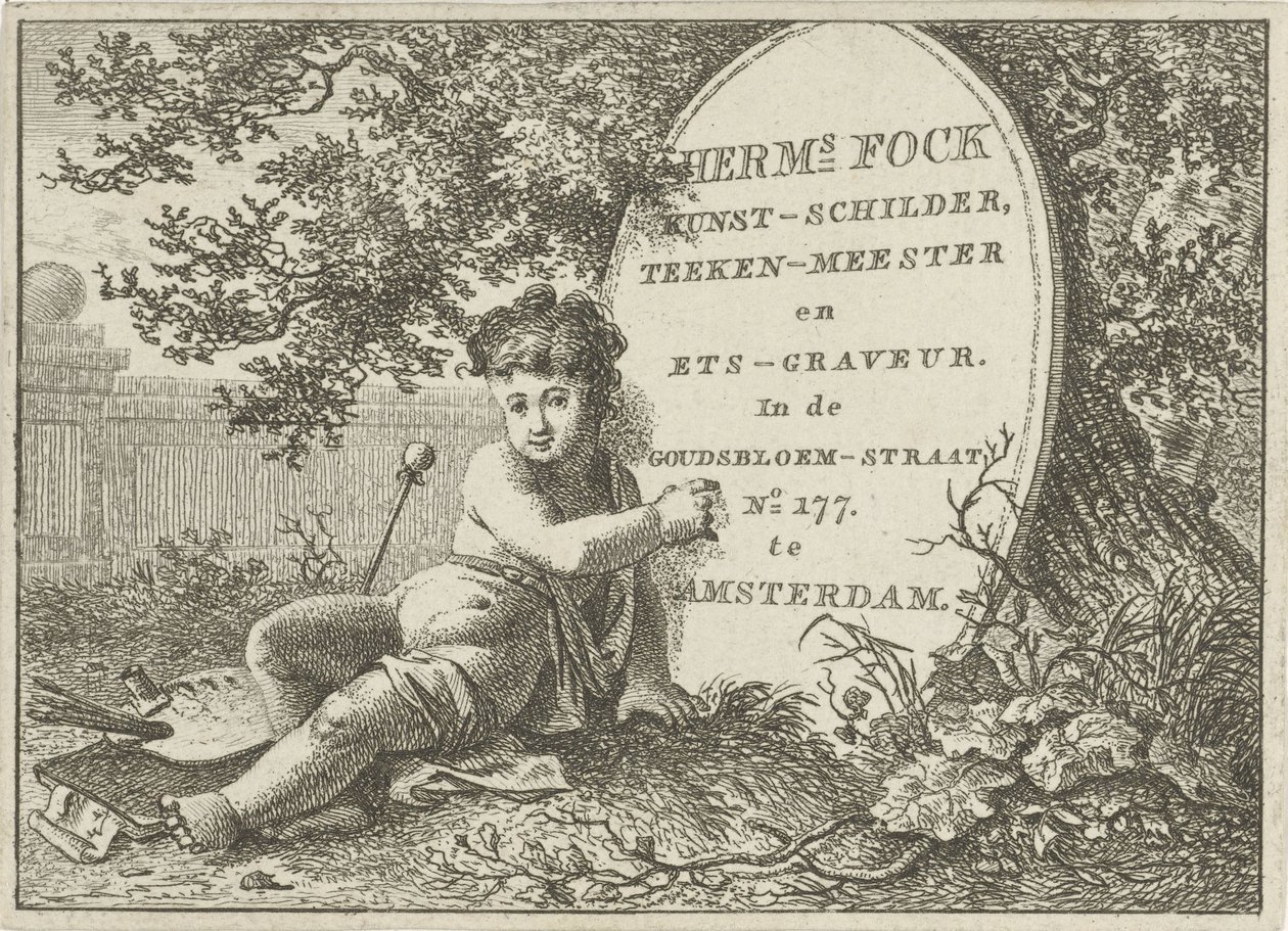 Tarjeta de visita de Hermanus Fock de Hermanus Fock
