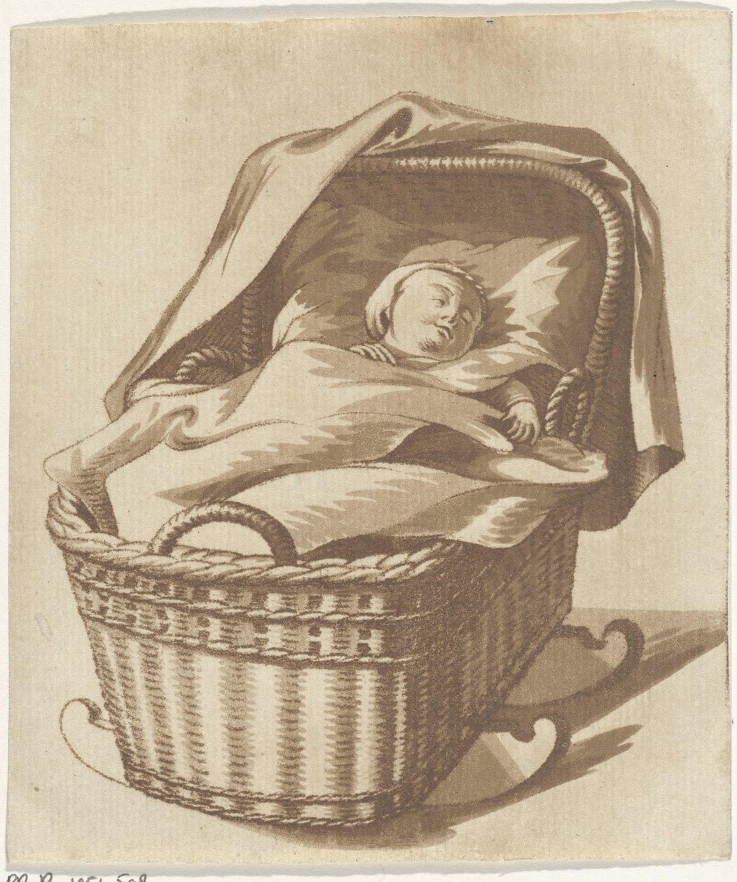 Bebé durmiendo en una cuna de Hermanus Numan