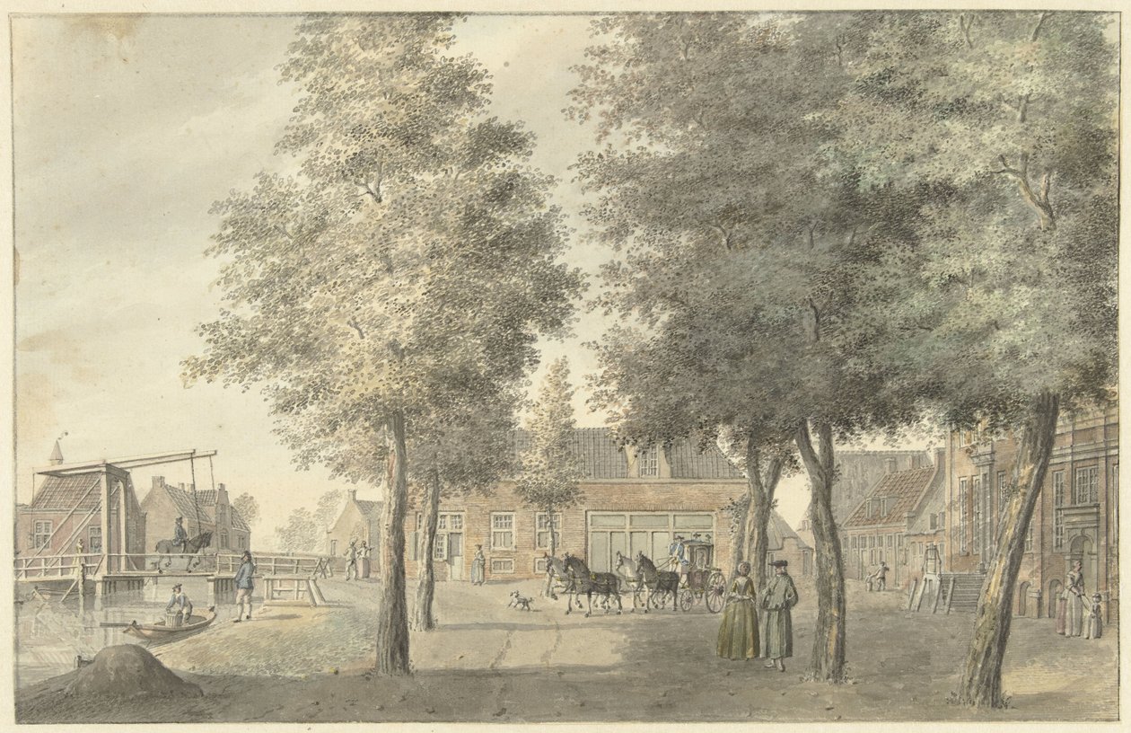Plaza del pueblo de Zuilen de Hermanus Petrus Schouten