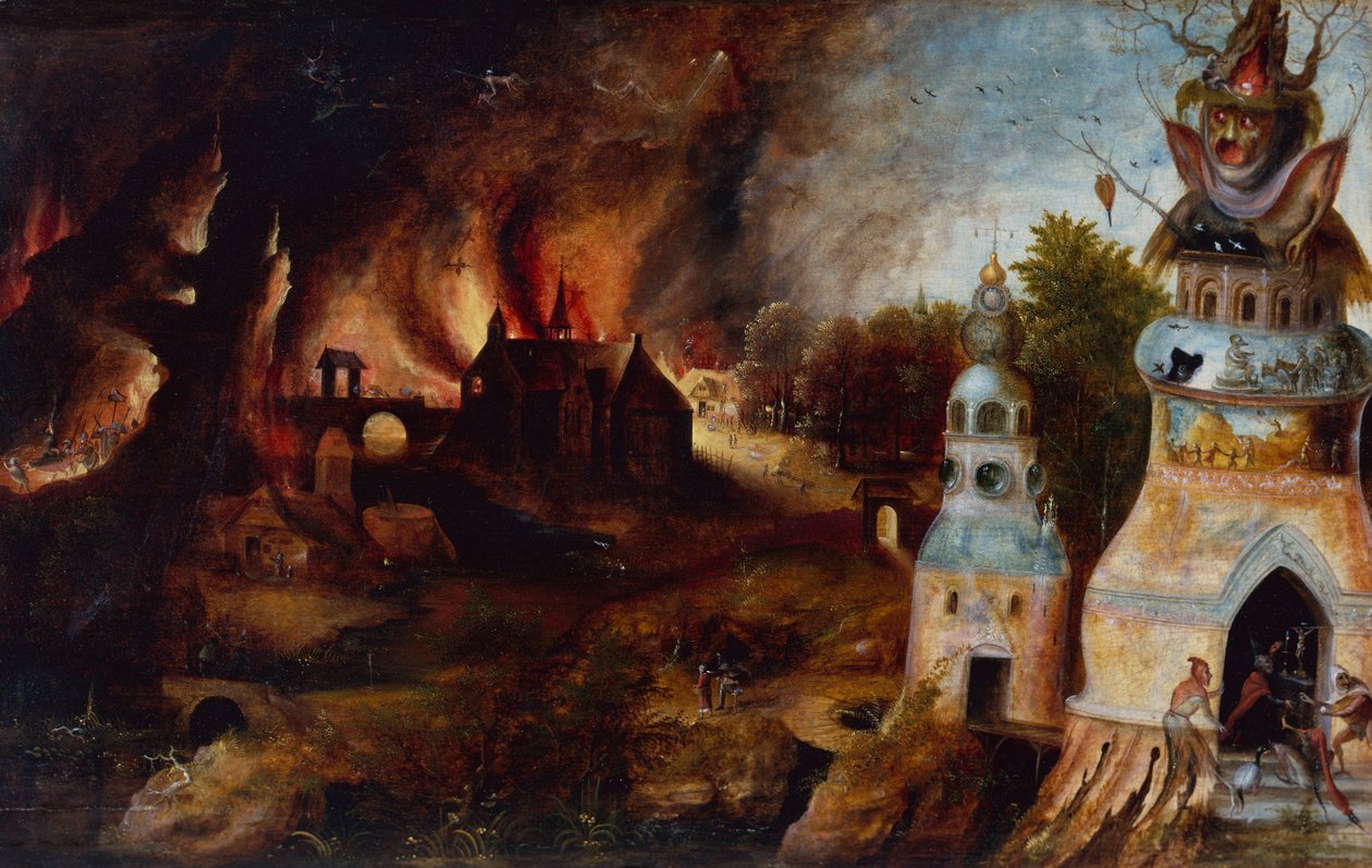 La tentación de San Antonio de Herri met de (c.1510 p.1550) Bles