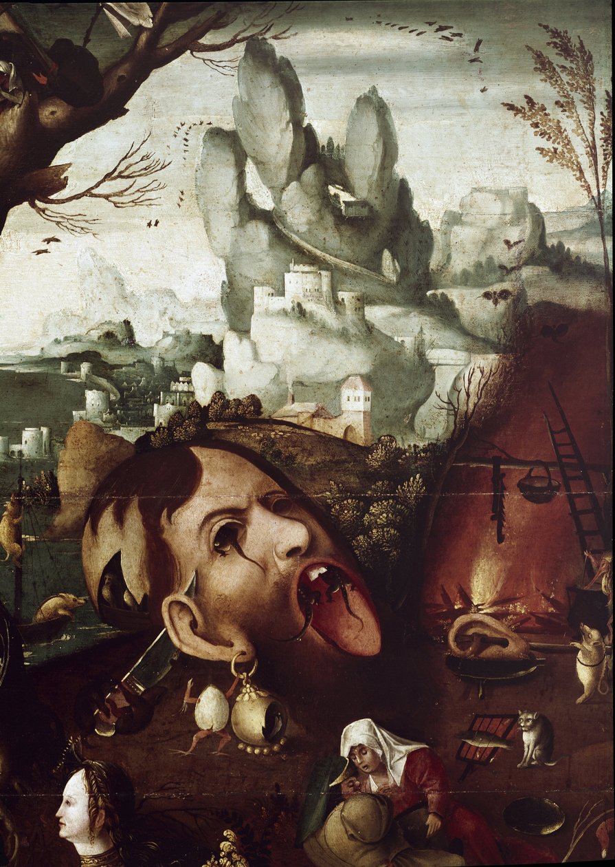 La tentación de San Antonio (detalle) de Herri met de (c.1510 p.1550) Bles